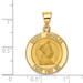 14K Yellow Gold Polished and Satin St. Charles Medal Pendant 18mm width - (B11-393) 14K Yellow Gold Polished and Satin St. Charles Medal Pendant 18mm width - (B11-393)
