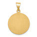 14K Yellow Gold Polished and Satin St. Charles Medal Pendant 18mm width - (B11-393) 14K Yellow Gold Polished and Satin St. Charles Medal Pendant 18mm width - (B11-393)