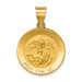 14K Yellow Gold Polished and Satin St. Michael Medal Pendant 18mm width - (B11-402) 14K Yellow Gold Polished and Satin St. Michael Medal Pendant 18mm width - (B11-402)
