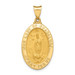 14K Yellow Gold Polished and Satin Our Lady of Guadalupe Medal Pendant 16mm width - (B11-424) 14K Yellow Gold Polished and Satin Our Lady of Guadalupe Medal Pendant 16mm width - (B11-424)