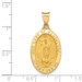 14K Yellow Gold Polished and Satin Our Lady of Guadalupe Medal Pendant 16mm width - (B11-424) 14K Yellow Gold Polished and Satin Our Lady of Guadalupe Medal Pendant 16mm width - (B11-424)