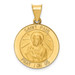 14K Yellow Gold Polished and Satin St. Paul Medal Pendant 19mm width - (B11-441)
