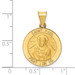 14K Yellow Gold Polished and Satin St. Paul Medal Pendant 19mm width - (B11-441)