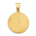 14K Yellow Gold Polished and Satin St. Paul Medal Pendant 19mm width - (B11-441)