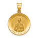 14K Yellow Gold Polished and Satin St. Nicholas Medal Pendant 19mm width - (B11-478) 14K Yellow Gold Polished and Satin St. Nicholas Medal Pendant 19mm width - (B11-478)