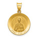 14K Yellow Gold Polished and Satin St. Nicholas Medal Pendant 19mm width - (B11-478) 14K Yellow Gold Polished and Satin St. Nicholas Medal Pendant 19mm width - (B11-478)