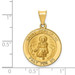 14K Yellow Gold Polished and Satin St. Peregrine Medal Pendant 19mm width - (B11-551) 14K Yellow Gold Polished and Satin St. Peregrine Medal Pendant 19mm width - (B11-551)