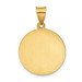 14K Yellow Gold Polished and Satin St. Peregrine Medal Pendant 19mm width - (B11-551) 14K Yellow Gold Polished and Satin St. Peregrine Medal Pendant 19mm width - (B11-551)