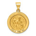 14K Yellow Gold Polished and Satin St. Matthew Medal Pendant 19mm width - (B11-620) 14K Yellow Gold Polished and Satin St. Matthew Medal Pendant 19mm width - (B11-620)