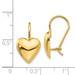 14K Yellow Gold Polished 11.5mm Puffed Heart Kidney Wire Earrings - (B36-860) 14K Yellow Gold Polished 11.5mm Puffed Heart Kidney Wire Earrings - (B36-860)