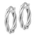 Leslie's 14K White Gold Twisted Triple Twist Hoop Earrings - 21mm width - (B37-260)
