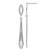 14K White Gold Diamond-cut Dangle - (B42-691) 14K White Gold Diamond-cut Dangle - (B42-691)