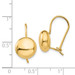 14K Yellow Gold Polished 10.5mm Button Kidney Wire Earrings - (B44-249) 14K Yellow Gold Polished 10.5mm Button Kidney Wire Earrings - (B44-249)