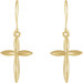 14K Yellow Gold Cross Earrings - (B44-844) 14K Yellow Gold Cross Earrings - (B44-844)