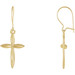 14K Yellow Gold Cross Earrings - (B44-844) 14K Yellow Gold Cross Earrings - (B44-844)