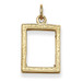 14K Yellow Gold Small Picture Frame Pendant 22x14mm - (A82-454)