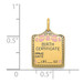 14K Yellow Gold Enameled Pink Engravable Birth Certificate Charm - (A82-461) 14K Yellow Gold Enameled Pink Engravable Birth Certificate Charm - (A82-461)