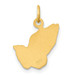 14K Yellow Gold Praying Hands Charm - (A82-536)