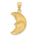 14K Yellow Gold Moon Charm - (A82-889)