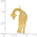 14K Yellow Gold Giraffe Charm - (A82-963)
