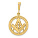 14K Yellow Gold Masonic Pendant - (A82-987)