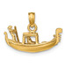 14K Yellow Gold Solid Polished 3-Dimensional Gondola Pendant - (A83-125)