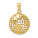 14K Yellow Gold Polished Globe Pendant - (A83-181)