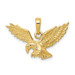 14K Yellow Gold Solid Polished Eagle Pendant - (A83-467)