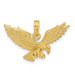 14K Yellow Gold Solid Polished Eagle Pendant - (A83-467)