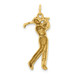 14K Yellow Gold Male Golfer Charm - (A83-756) 14K Yellow Gold Male Golfer Charm - (A83-756)