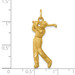 14K Yellow Gold Male Golfer Charm - (A83-756) 14K Yellow Gold Male Golfer Charm - (A83-756)
