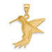 14K Yellow Gold Hummingbird Charm - (A83-841)