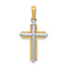 14K Two-tone Gold Cross Pendant 31mm length - (A83-959) 14K Two-tone Gold Cross Pendant 31mm length - (A83-959)