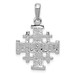 14K White Gold Jerusalem Cross Pendant - (A84-688) 14K White Gold Jerusalem Cross Pendant - (A84-688)