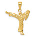 14K Yellow Gold Girl Karate Charm - (A85-495) 14K Yellow Gold Girl Karate Charm - (A85-495)