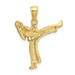 14K Yellow Gold Girl Karate Charm - (A85-495) 14K Yellow Gold Girl Karate Charm - (A85-495)