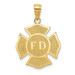 14K Yellow Gold Fire Department Badge Pendant - (A85-557) 14K Yellow Gold Fire Department Badge Pendant - (A85-557)