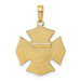 14K Yellow Gold Fire Department Badge Pendant - (A85-557) 14K Yellow Gold Fire Department Badge Pendant - (A85-557)