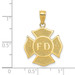 14K Yellow Gold Fire Department Badge Pendant - (A85-557) 14K Yellow Gold Fire Department Badge Pendant - (A85-557)