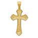 14k Yellow Gold Diamond-cut Budded Cross Pendant - (A85-609) 14k Yellow Gold Diamond-cut Budded Cross Pendant - (A85-609)
