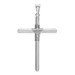 14k White Gold Polished Tube Cross Pendant - (A86-230) 14k White Gold Polished Tube Cross Pendant - (A86-230)
