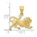 14K Yellow Gold Lion Charm - (A86-843)
