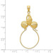 14K Yellow Gold Sea Shell Charm Holder - Length 50mm - (A86-901)