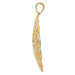 14K Yellow Gold & Rhodium Diamond-cut Fancy Swirl Pendant - (A87-272) 14K Yellow Gold & Rhodium Diamond-cut Fancy Swirl Pendant - (A87-272)
