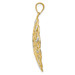 14K Yellow Gold & Rhodium Diamond-cut Fancy Swirl Pendant - (A87-272) 14K Yellow Gold & Rhodium Diamond-cut Fancy Swirl Pendant - (A87-272)
