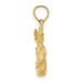 14K Yellow Gold Satin & Polished 3-D Snowman Charm Pendant - (A90-151)