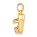 14K Two-Tone Gold Baby Shoe Charm Pendant - (A90-156)