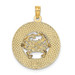 14K Yellow Gold Annapolis, MD Round Frame With Crab Charm Pendant - (A91-890) 14K Yellow Gold Annapolis, MD Round Frame With Crab Charm Pendant - (A91-890)