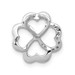 14K White Gold Diamond Fancy Clover Chain Slide Pendant 1/15-Carat - (A94-619) 14K White Gold Diamond Fancy Clover Chain Slide Pendant 1/15-Carat - (A94-619)