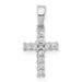 14K White Gold Diamond Latin Cross Pendant 1/10-Carat - (A97-248) 14K White Gold Diamond Latin Cross Pendant 1/10-Carat - (A97-248)